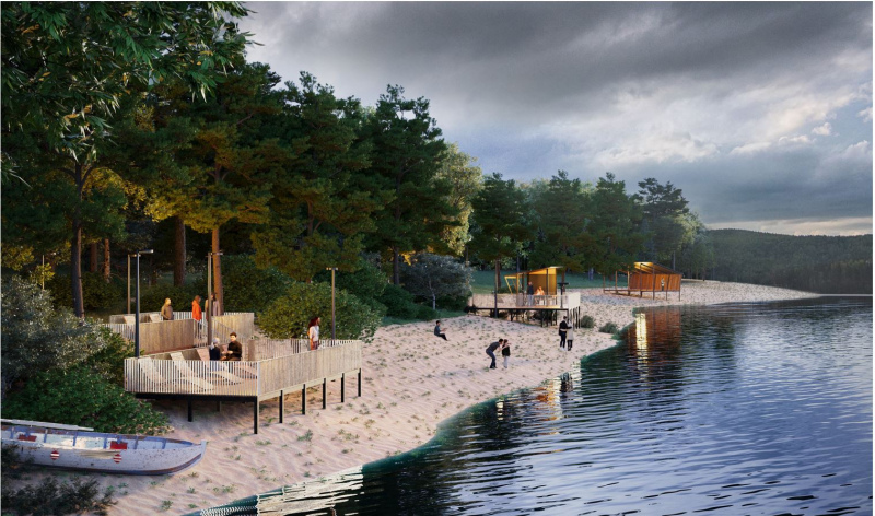 Фото - При поддержке ЕВРАЗа в Качканаре ведется реконструкция городской набережной